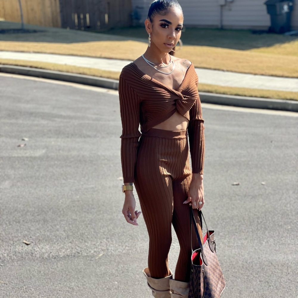 Brown two piece set
